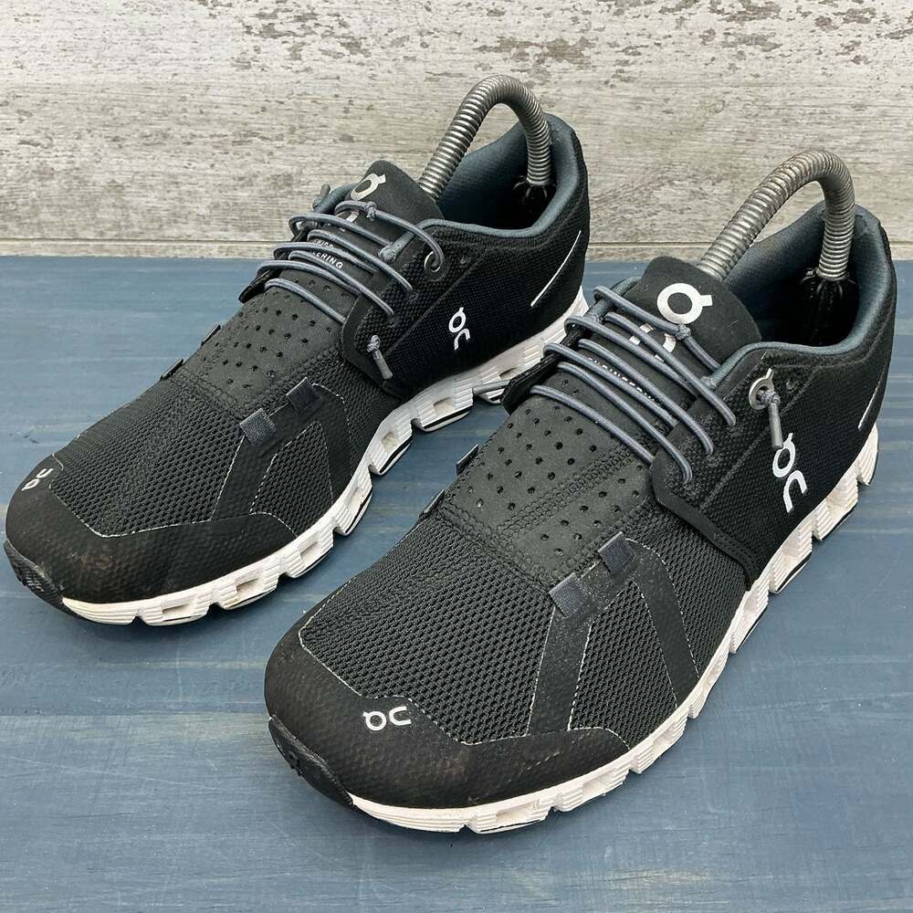 On Running Cloud 5.0 Black White Women's Athletic Running Shoes Size W7.5